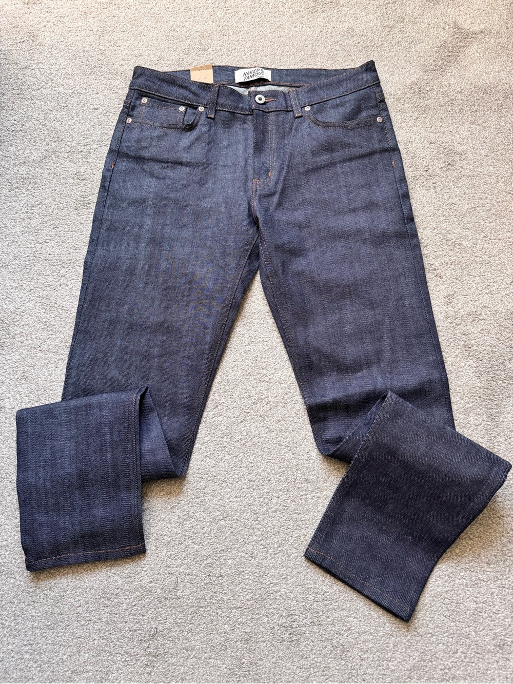 Women’s Naked and Famous 12.5oz Japanese Selvedge Denim Jeans Size 32 Brand New